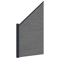 vidaXL Stängselpanel WPC och aluminium Grå