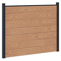 vidaXL Stängselpanel WPC och aluminium Brun