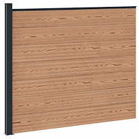 vidaXL Stängselpanel WPC och aluminium Brun