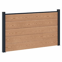 vidaXL Stängselpanel WPC och aluminium Brun