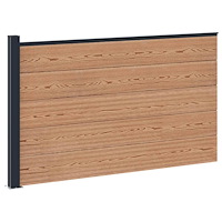 vidaXL Stängselpanel WPC och aluminium Brun