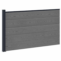 vidaXL Stängselpanel WPC och aluminium Grå
