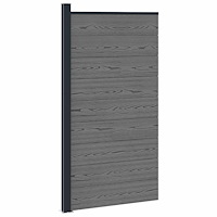vidaXL Stängselpanel WPC och aluminium Grå