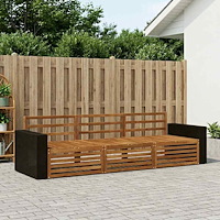 vidaXL Utomhussoffset 3 pcs Naturlig Massivt Akaciaträ