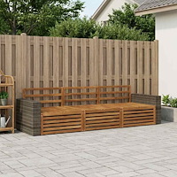 vidaXL Utomhussoffset 3 pcs Naturlig Massivt Akaciaträ