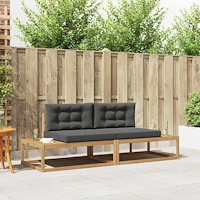 vidaXL Utomhussoffset med kudde Vit 230,5 x 83 x 73 cm Polyester