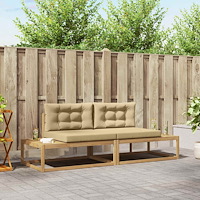 vidaXL Utomhussoffset med kudde Vit 230,5 x 83 x 73 cm Polyester
