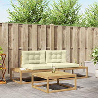 vidaXL Utomhussoffset med kudde Vit 79 x 79 x 37 cm Polyester