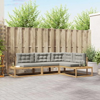 vidaXL Utomhussoffset med kudde Vit 277,5 x 198,5 x 73 cm Polyester