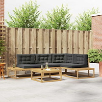 vidaXL Utomhussoffset med kudde Vit 79 x 79 x 37 cm Polyester