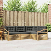vidaXL Utomhussoffset 4 pcs Vit och antracit 245,5 x 166,5 x 73 cm