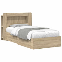 vidaXL Sängram med förvaring Sonoma-ek 80 x 200 cm Konstruerat trä