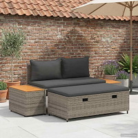 vidaXL Utomhussoffset 4 -Seater 4 pcs 55 x 30 x 39 cm