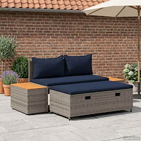 vidaXL Utomhussoffset 4 -Seater 4 pcs 55 x 30 x 39 cm