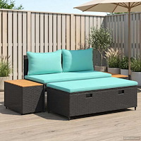 vidaXL Utomhussoffset 4 -Seater 4 pcs 55 x 30 x 39 cm