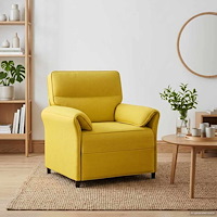 vidaXL Soffa 100% polyester metallram MDF, Plywood