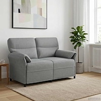 vidaXL Soffa 100% polyester metallram MDF, Plywood
