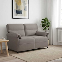 vidaXL Soffa 100% polyester metallram MDF, Plywood