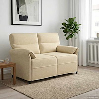 vidaXL Soffa 100% polyester metallram MDF, Plywood