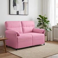 vidaXL Soffa 100% polyester metallram MDF, Plywood