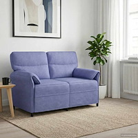 vidaXL Soffa 100% polyester metallram MDF, Plywood
