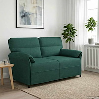 vidaXL Soffa 100% polyester metallram MDF, Plywood