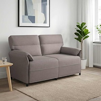 vidaXL Soffa 100% polyester metallram MDF, Plywood