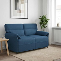 vidaXL Soffa 100% polyester metallram MDF, Plywood