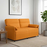 vidaXL Soffa 100% polyester metallram MDF, Plywood