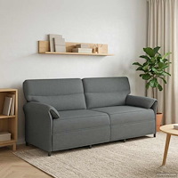 vidaXL Soffa 100% polyester metallram MDF, Plywood