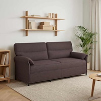 vidaXL Soffa 100% polyester metallram MDF, Plywood