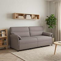 vidaXL Soffa 100% polyester metallram MDF, Plywood