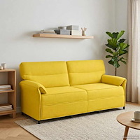 vidaXL Soffa 100% polyester metallram MDF, Plywood