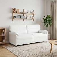 vidaXL Soffa 100% polyester metallram MDF, Plywood