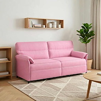vidaXL Soffa 100% polyester metallram MDF, Plywood