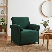vidaXL En-sitssoffa Mörkgrön 88 x 83 x 95 cm Sammet