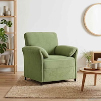 vidaXL En-sitssoffa Ljusgrön 88 x 83 x 95 cm Sammet