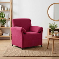 vidaXL En-sitssoffa Vinröd 88 x 83 x 95 cm Sammet