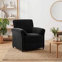 vidaXL En-sitssoffa Svart 88 x 83 x 95 cm Sammet