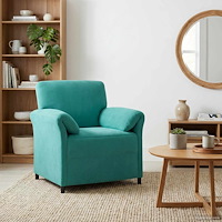 vidaXL En-sitssoffa Turkos 88 x 83 x 95 cm Sammet