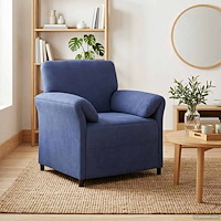 vidaXL En-sitssoffa Polisblå 88 x 83 x 95 cm Sammet