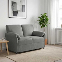 vidaXL 2-sits soffa Mörkgrå 138 x 83 x 95 cm Sammet