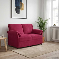 vidaXL 2-sits soffa Vinröd 138 x 83 x 95 cm Sammet