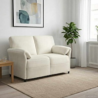 vidaXL 2-sits soffa Gräddvit 138 x 83 x 95 cm Sammet