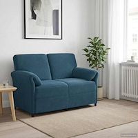 vidaXL 2-sits soffa Blå 138 x 83 x 95 cm Sammet