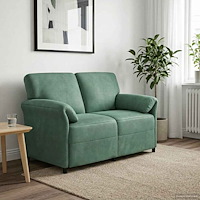 vidaXL 2-sits soffa Havgrön 138 x 83 x 95 cm Sammet
