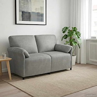 vidaXL 2-sits soffa Ljusgrå 158 x 83 x 95 cm Sammet