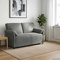 vidaXL 2-sits soffa Mörkgrå 158 x 83 x 95 cm Sammet