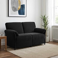 vidaXL 2-sits soffa Svart 158 x 83 x 95 cm Sammet