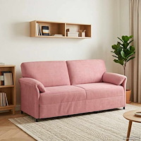 vidaXL 3-Sits soffa Rosa 198 x 83 x 95 cm Sammet